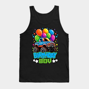 Birthday Monster Truck Boy Kids Tank Top